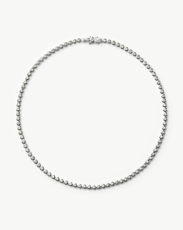 Tennis Round Necklace | Silver Plated/Cubic Zirconia Necklaces Missoma 