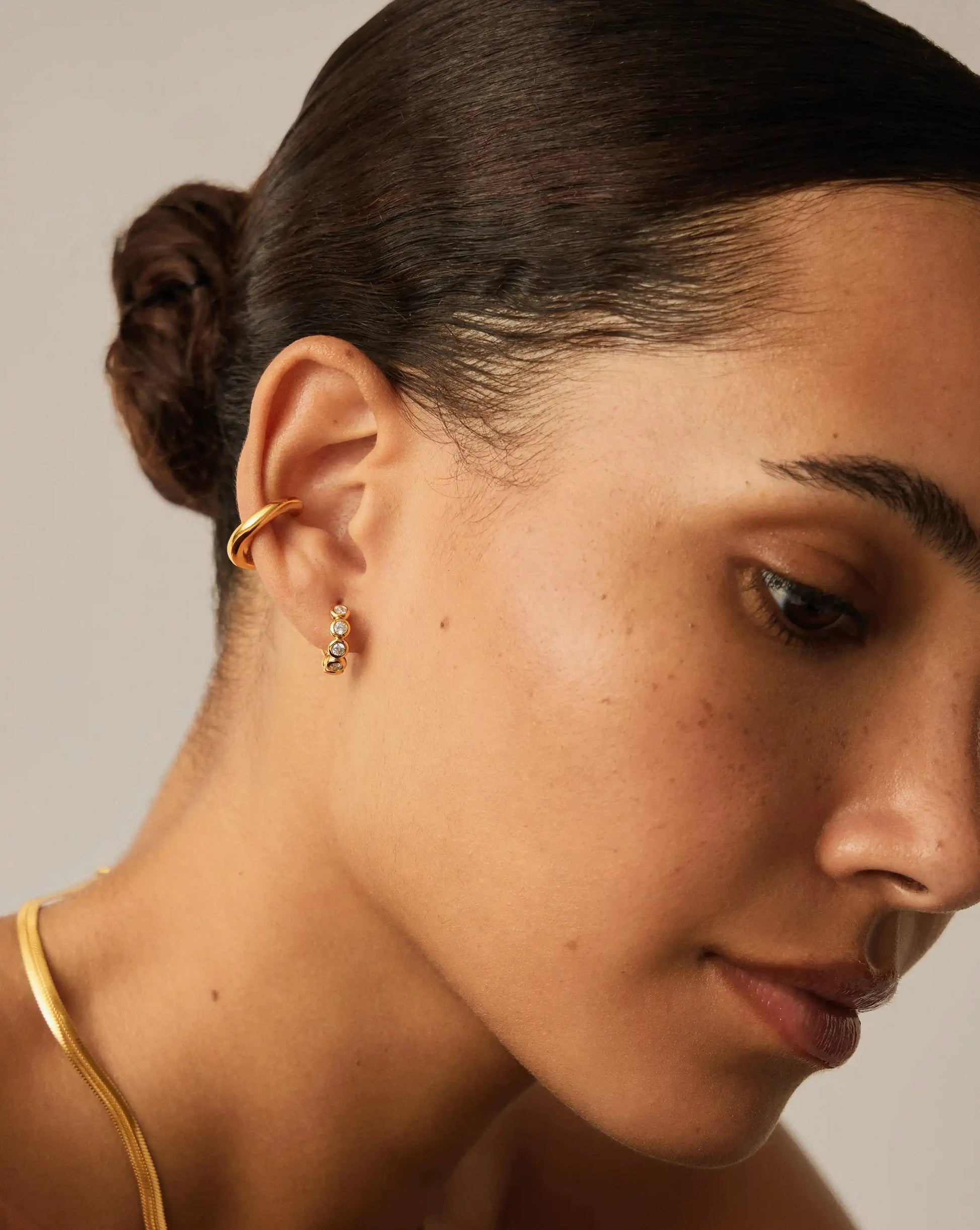 Tennis Small Hoop Earrings | 18ct Gold Vermeil Cubic Zirconia Earrings Missoma 