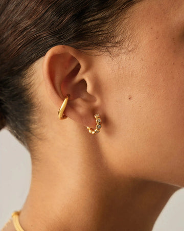 Tennis Small Hoop Earrings | 18ct Gold Vermeil Cubic Zirconia Earrings Missoma 
