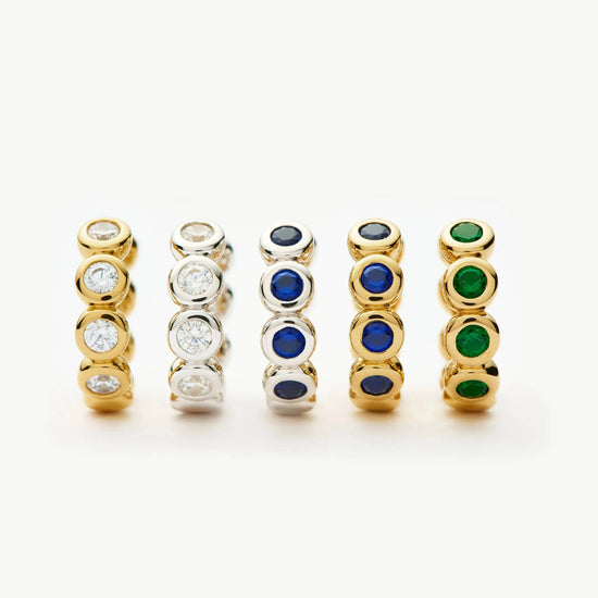 Tennis Small Hoop Earrings | 18ct Gold Vermeil Cubic Zirconia Earrings Missoma 