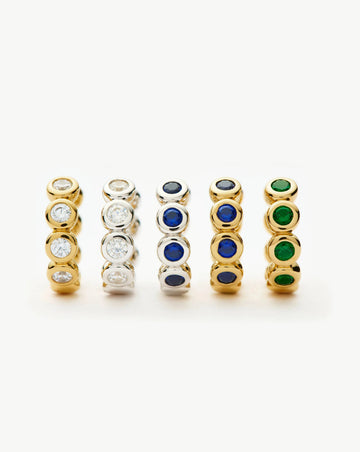 Tennis Small Hoop Earrings | 18ct Gold Vermeil Cubic Zirconia Earrings Missoma 