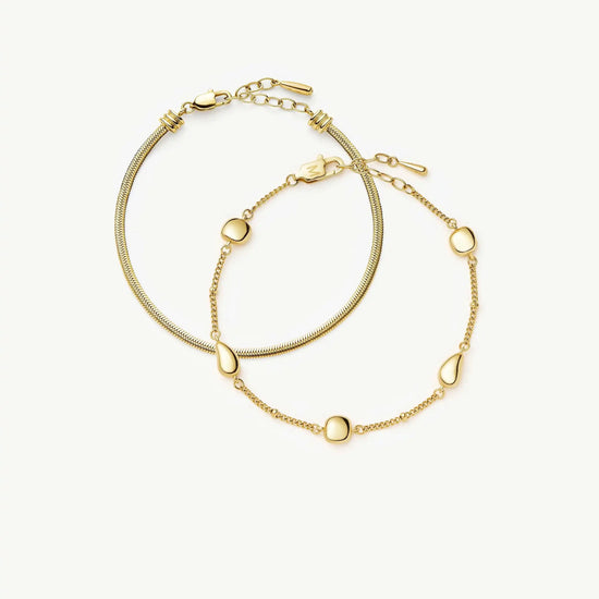 The Add Some Shine Bracelet Set | 18ct Gold Plated Bracelet Sets Missoma 
