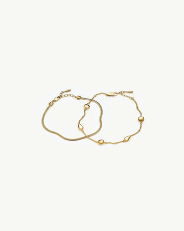 The Add Some Shine Bracelet Set | 18ct Gold Plated Bracelet Sets Missoma 