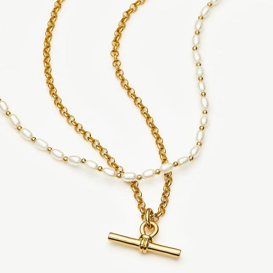 The Andy Pearl Necklace Set | 18ct Gold Plated/Pearl Necklaces Missoma 