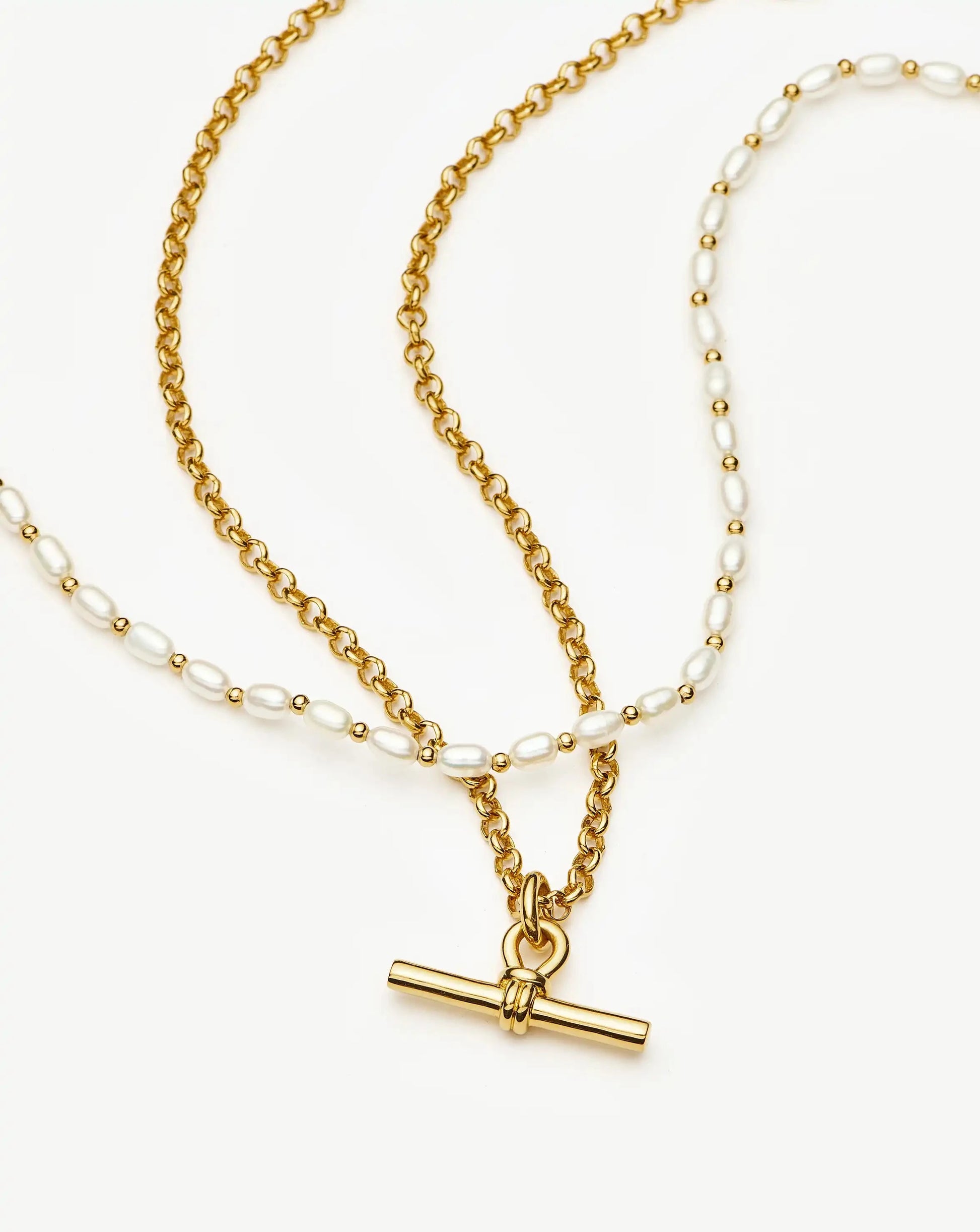 The Andy Pearl Necklace Set | 18ct Gold Plated/Pearl Necklaces Missoma 