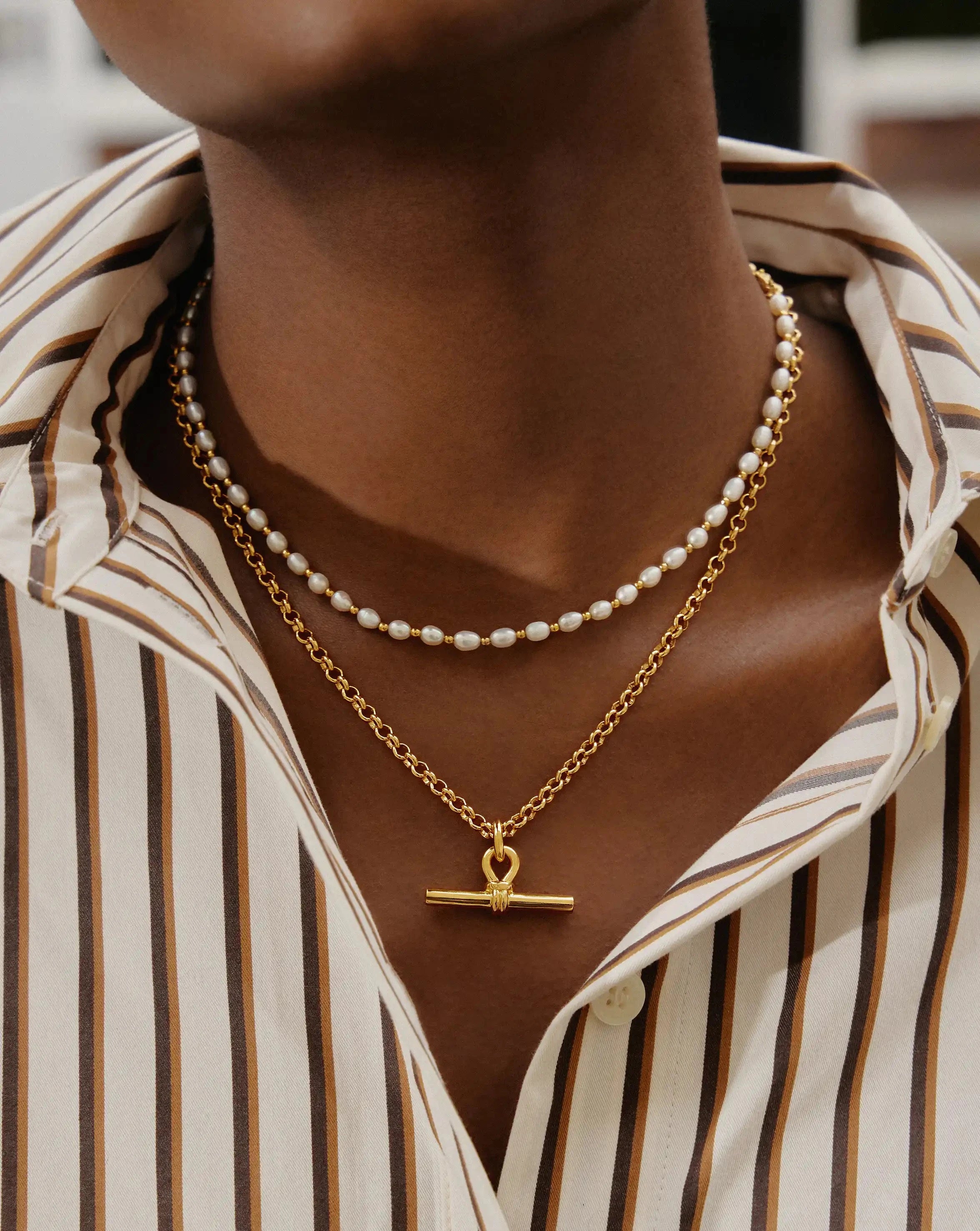 The Andy Pearl Necklace Set | 18ct Gold Plated/Pearl Necklaces Missoma 