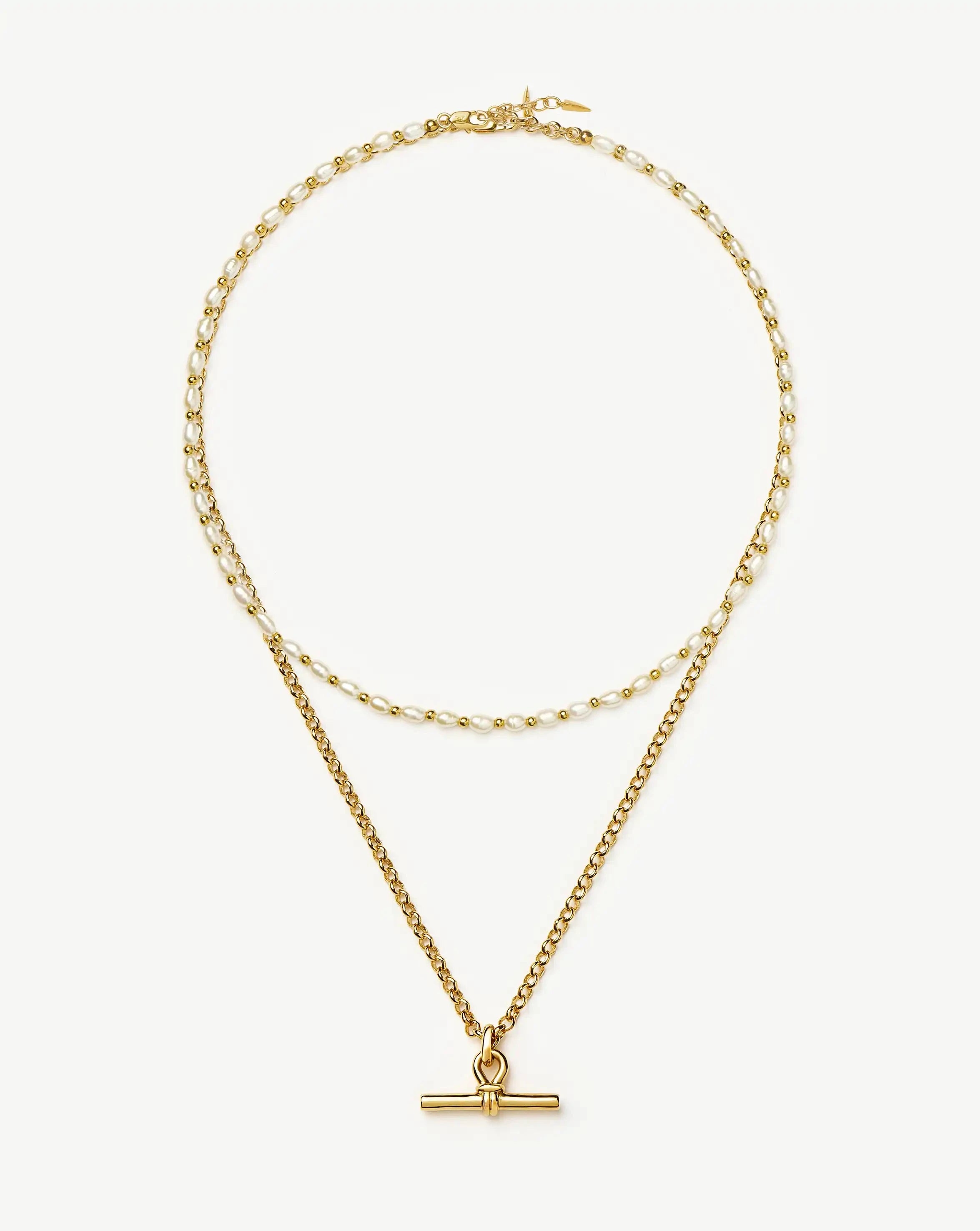 The Andy Pearl Necklace Set | 18ct Gold Plated/Pearl Necklaces Missoma 