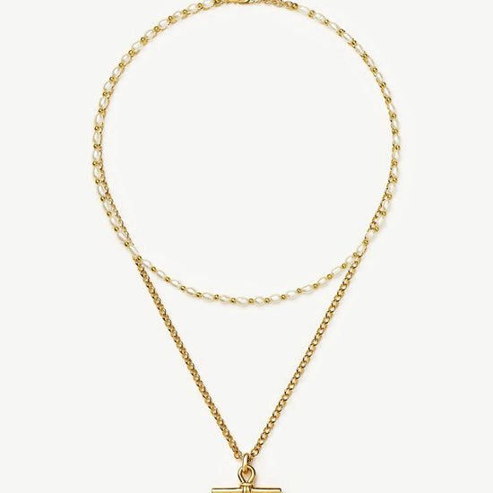 The Andy Pearl Necklace Set | 18ct Gold Plated/Pearl Necklaces Missoma 