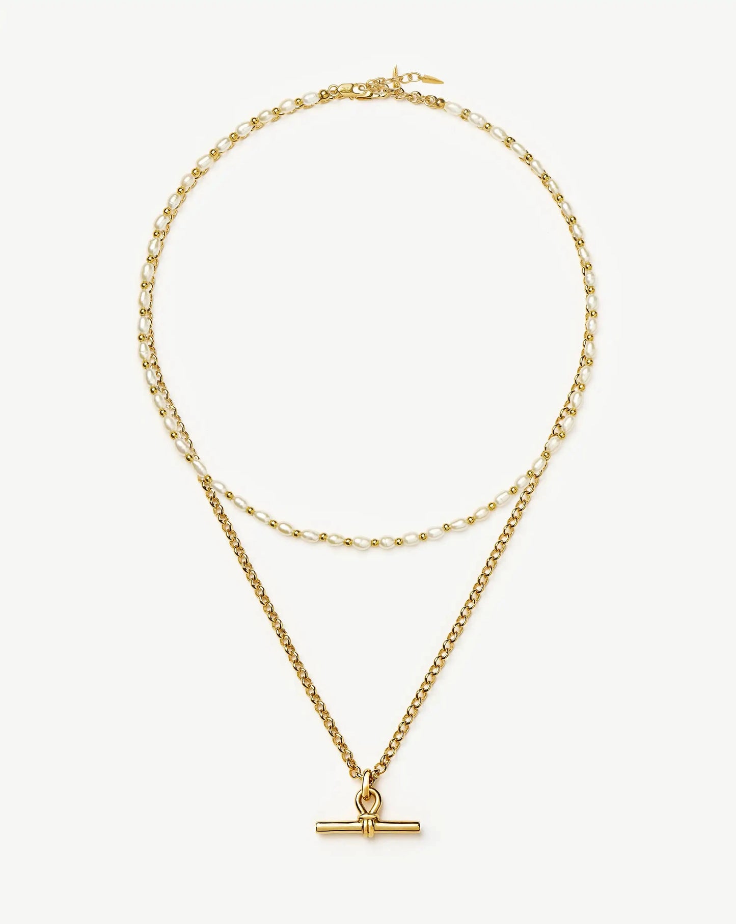 The Andy Pearl Necklace Set | 18ct Gold Plated/Pearl Necklaces Missoma 