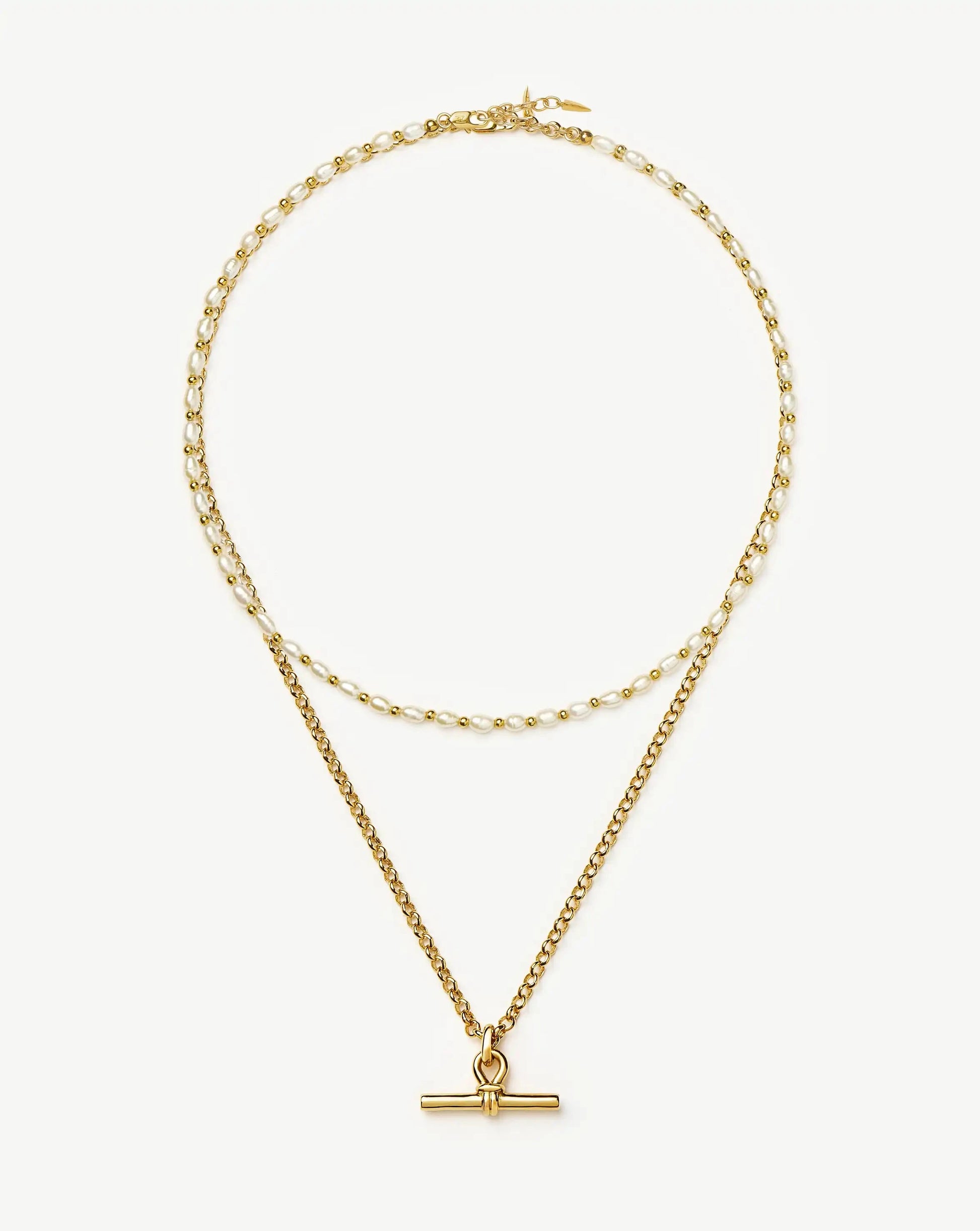 The Andy Pearl Necklace Set | 18ct Gold Plated/Pearl Necklaces Missoma 