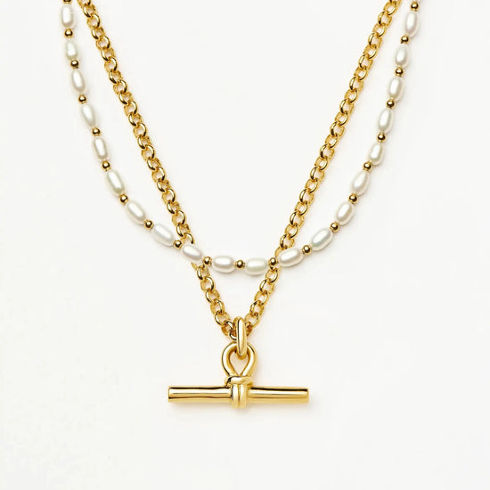 The Andy Pearl Necklace Set | 18ct Gold Plated/Pearl Necklaces Missoma 