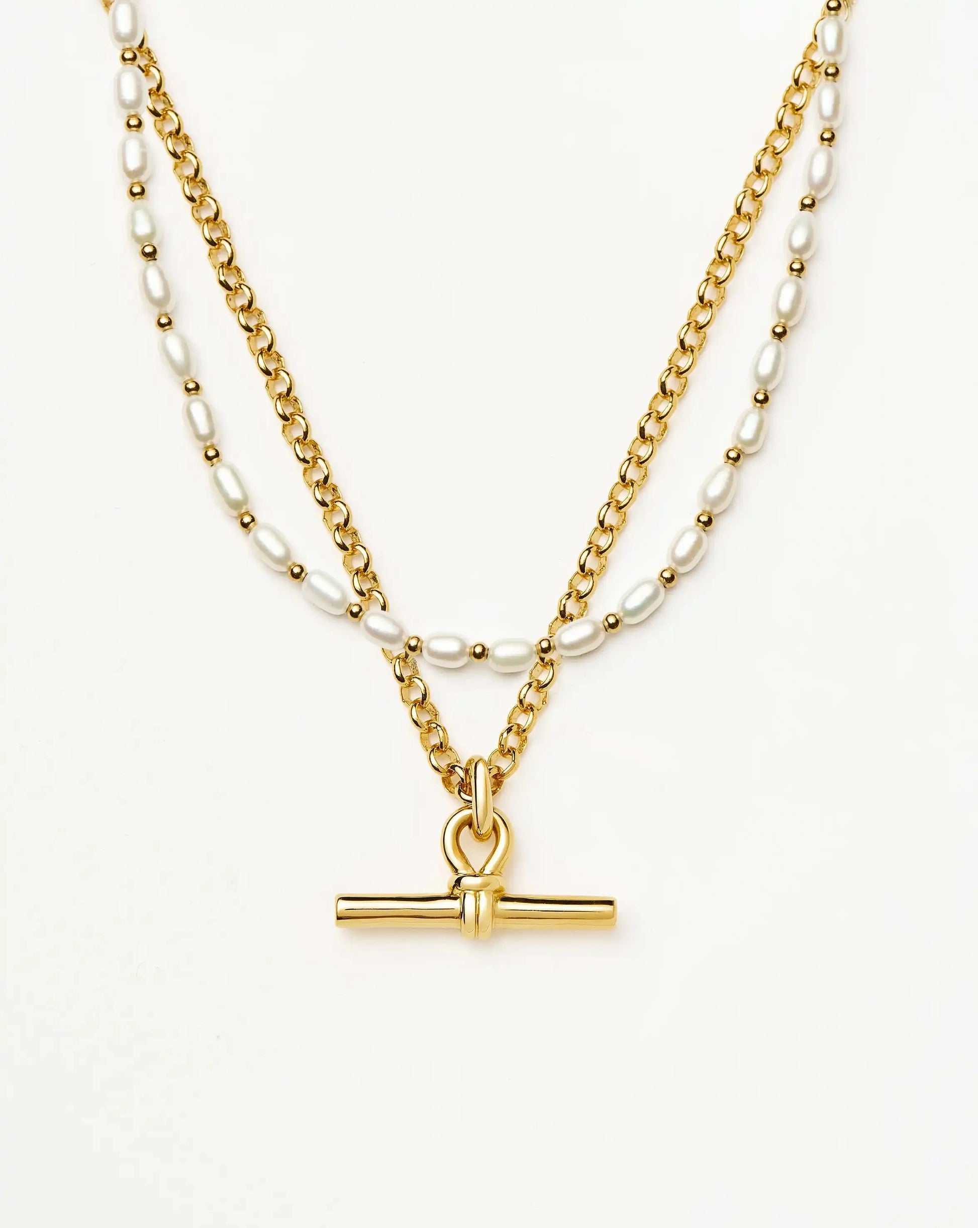 The Andy Pearl Necklace Set | 18ct Gold Plated/Pearl Necklaces Missoma 
