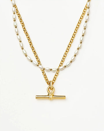 The Andy Pearl Necklace Set | 18ct Gold Plated/Pearl Necklaces Missoma 