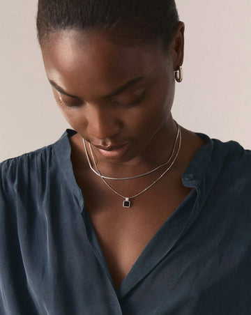 The Black Onyx Necklace Set | Sterling Silver, Silver Plated Necklace Sets Missoma 