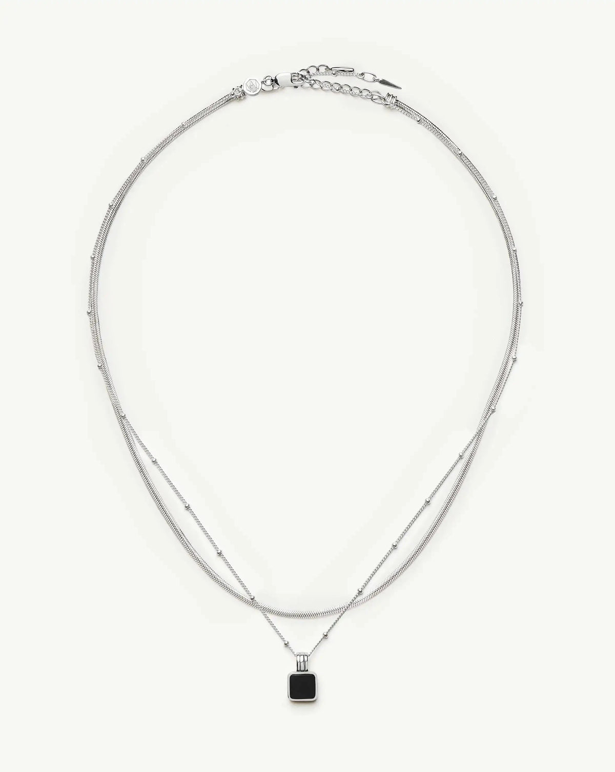 The Black Onyx Necklace Set | Sterling Silver, Silver Plated Necklace Sets Missoma 