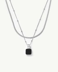 The Black Onyx Necklace Set | Sterling Silver, Silver Plated Necklace Sets Missoma 