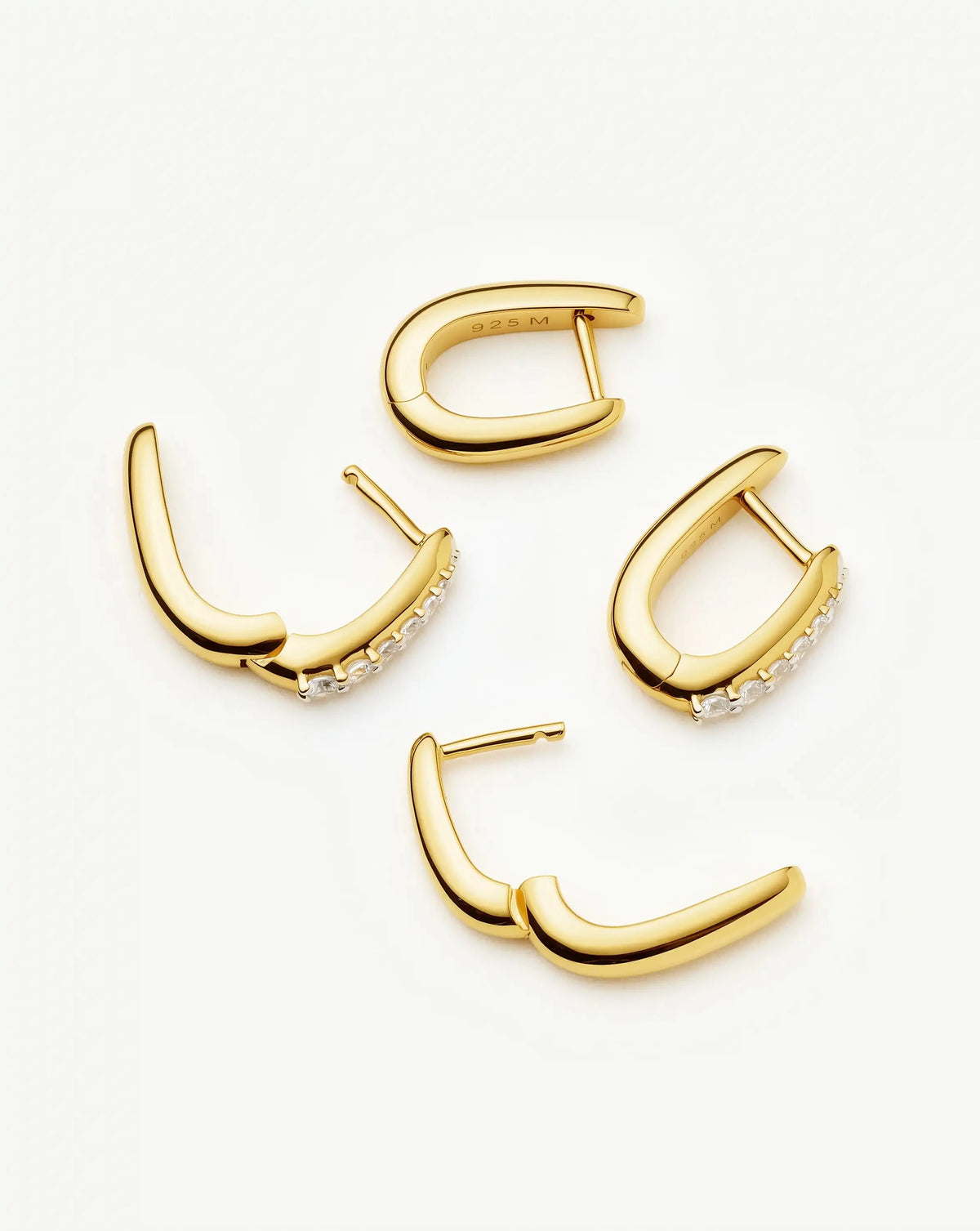 The Daily Huggie Set | Gold/Cubic Zirconia Earring Sets Missoma 