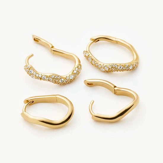 The Day-to-Night Hoop Set | 18ct Gold Plated/Cubic Zirconia Earring Sets Missoma 