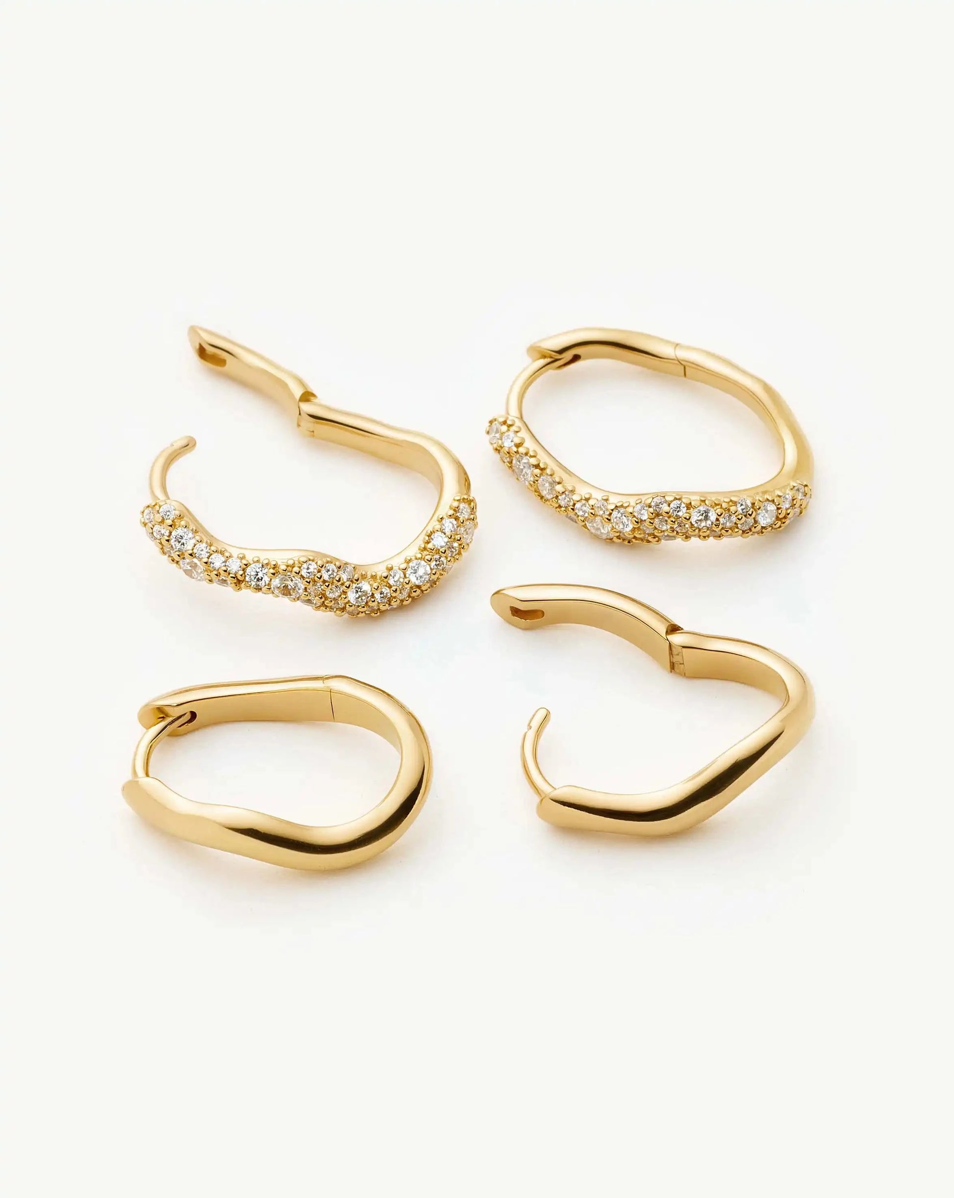 The Day-to-Night Hoop Set | 18ct Gold Plated/Cubic Zirconia Earring Sets Missoma 