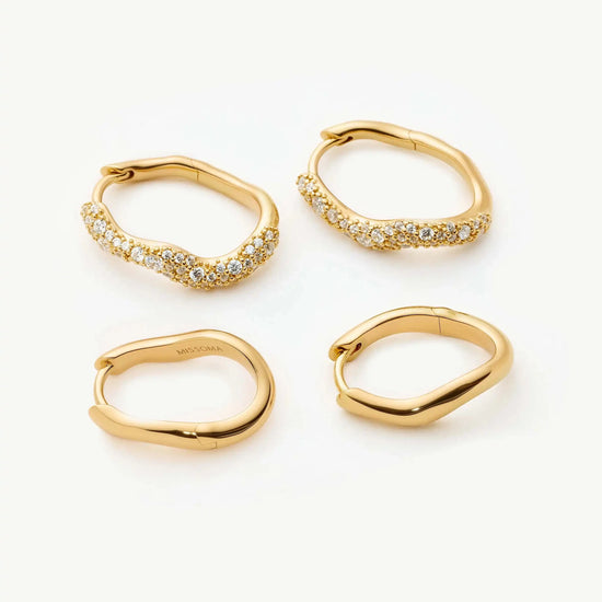 The Day-to-Night Hoop Set | 18ct Gold Plated/Cubic Zirconia Earring Sets Missoma 