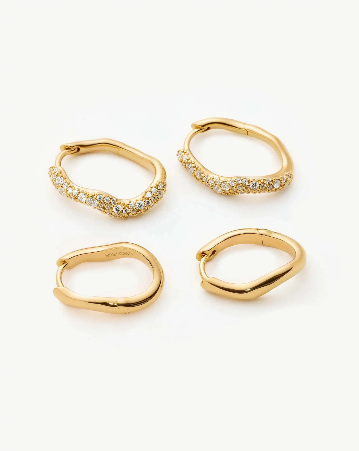 The Day-to-Night Hoop Set | 18ct Gold Plated/Cubic Zirconia Earring Sets Missoma 