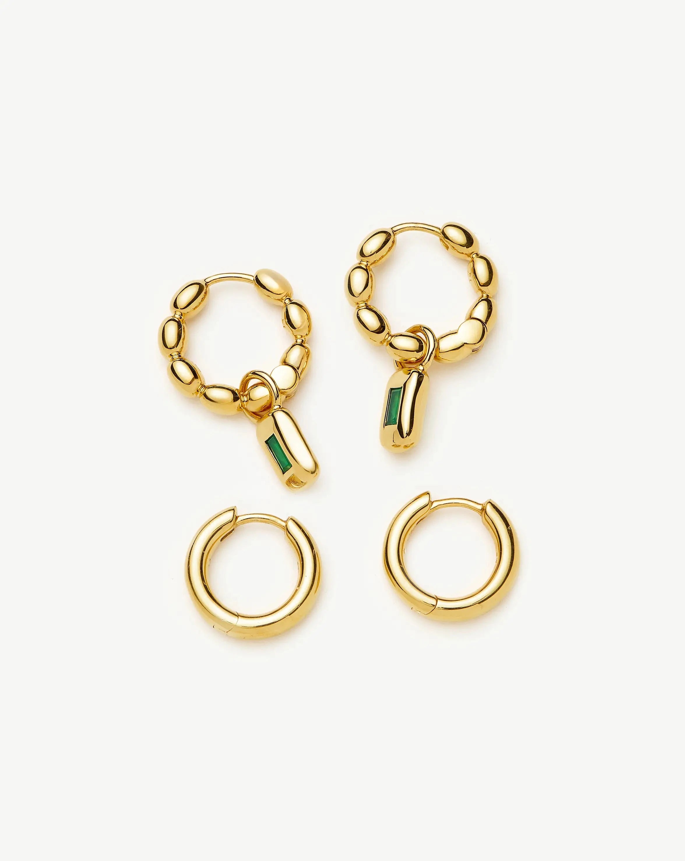 The Destination Hoop Set | 18ct Gold Plated Earrings Missoma 
