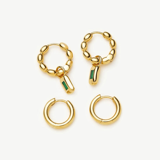 The Destination Hoop Set | 18ct Gold Plated Earrings Missoma 
