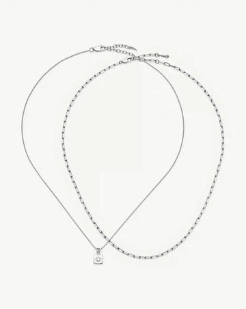 The Effortless Necklace Set | Platinum Plated Necklaces Missoma 