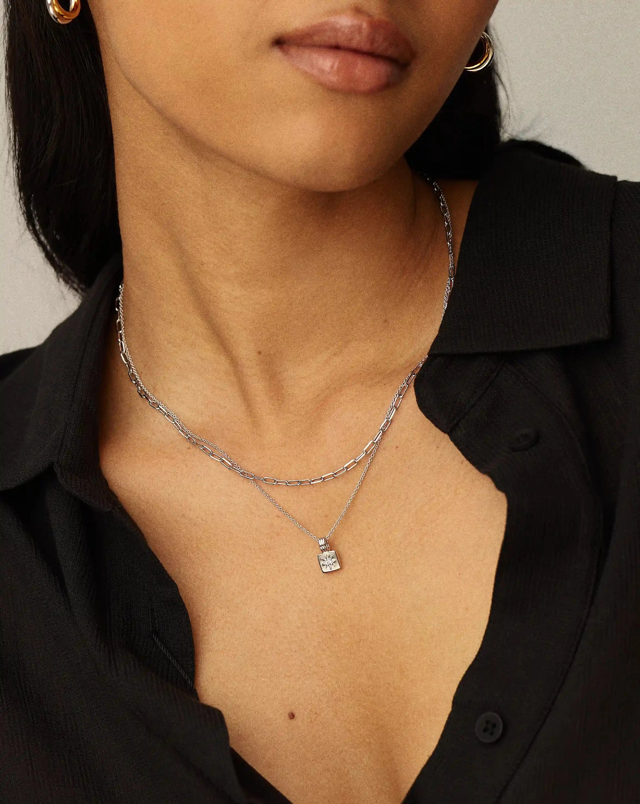 The Effortless Necklace Set | Platinum Plated Necklaces Missoma 