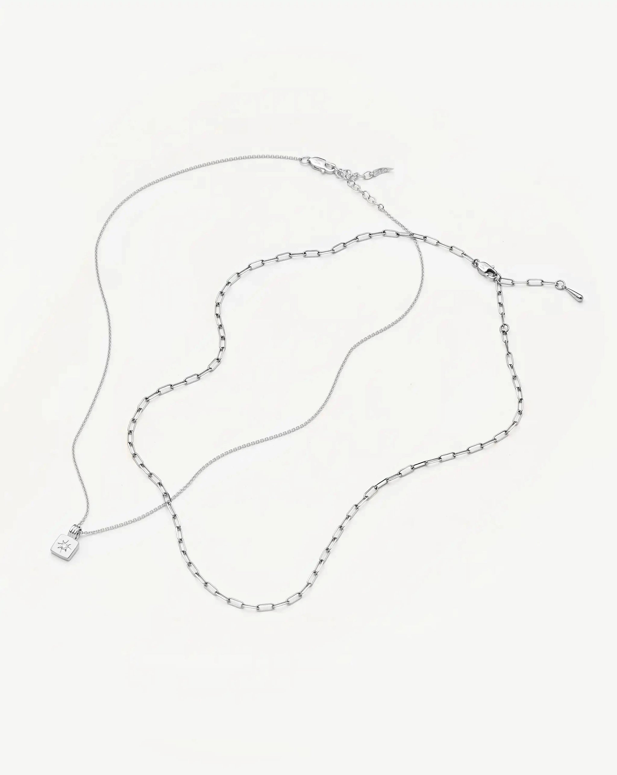 The Effortless Necklace Set | Platinum Plated Necklaces Missoma 