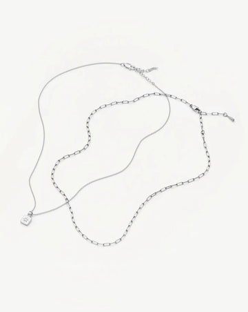The Effortless Necklace Set | Platinum Plated Necklaces Missoma 