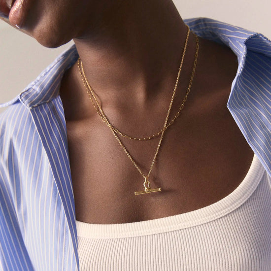 The Founder T-bar Necklace Set | 18ct Gold Plated Necklace Sets Missoma 
