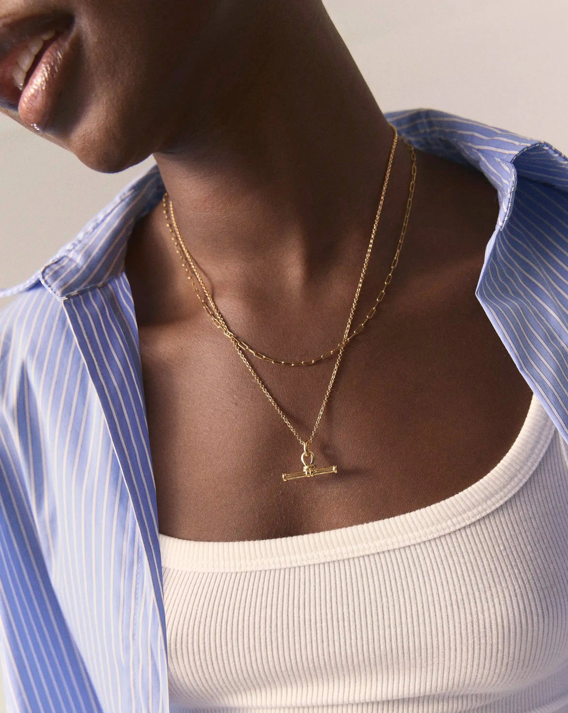 The Founder T-bar Necklace Set | 18ct Gold Plated Necklace Sets Missoma 