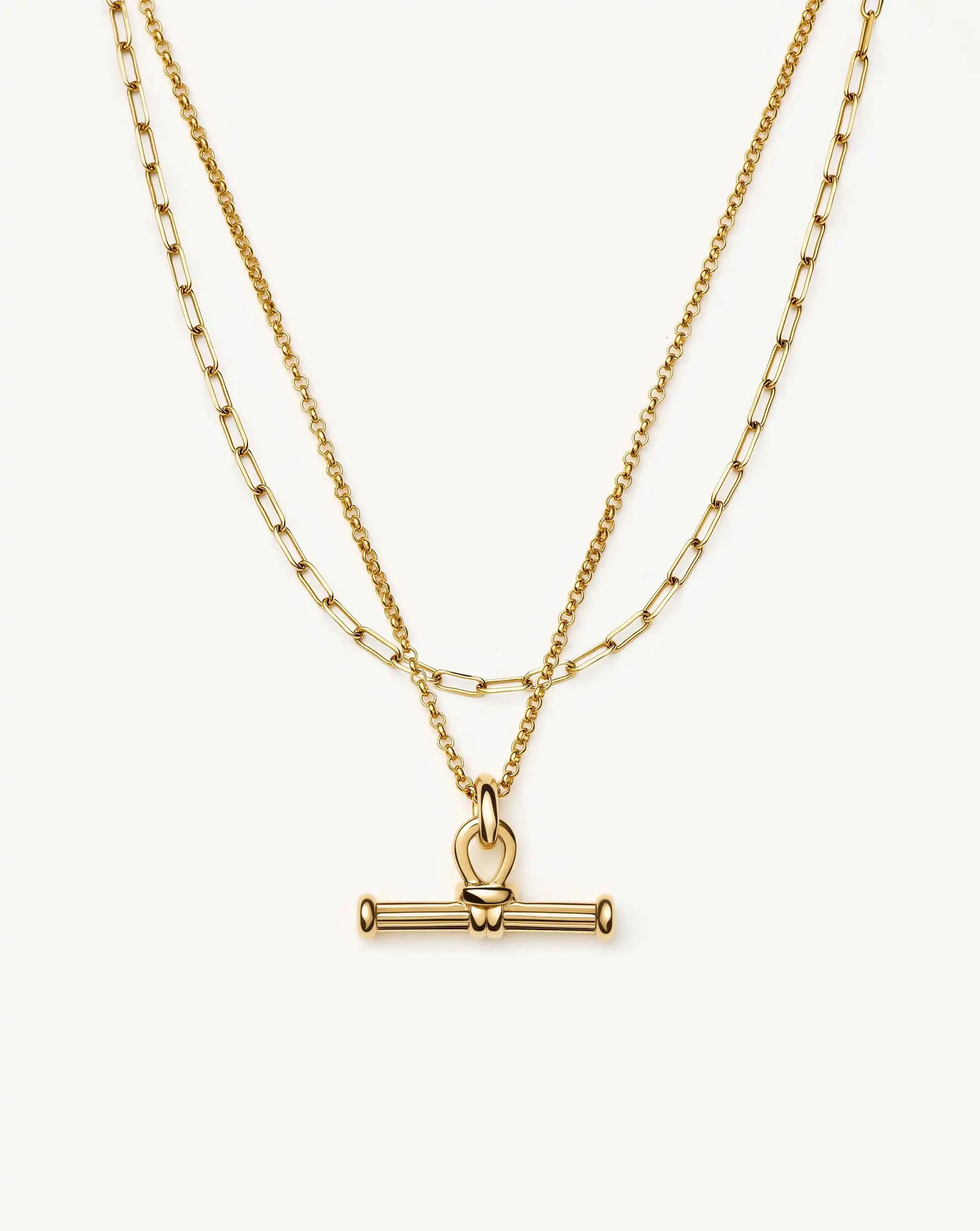 The Founder T-bar Necklace Set | 18ct Gold Plated Necklace Sets Missoma 