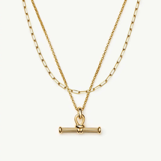 The Founder T-bar Necklace Set | 18ct Gold Plated Necklace Sets Missoma 