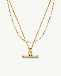 The Founder T-bar Necklace Set | 18ct Gold Plated Necklace Sets Missoma 