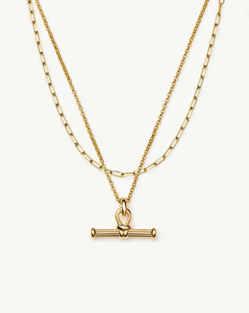 The Founder T-bar Necklace Set | 18ct Gold Plated Necklace Sets Missoma 