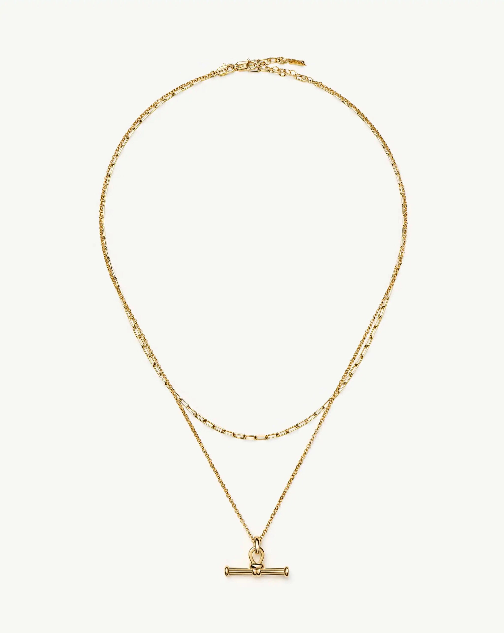 The Founder T-bar Necklace Set | 18ct Gold Plated Necklace Sets Missoma 
