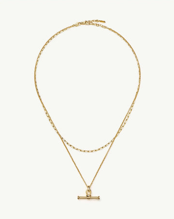 The Founder T-bar Necklace Set | 18ct Gold Plated Necklace Sets Missoma 