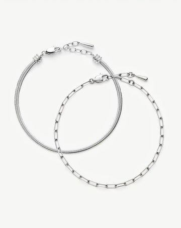 The Go-To Bracelet Set | Platinum Plated Bracelets Missoma 