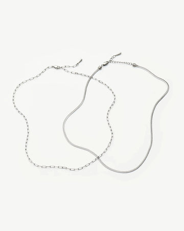 The Go-To Necklace Set | Platinum Plated Necklaces Missoma 