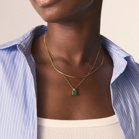 The Malachite Necklace Set | 18ct Gold Vermeil, 18ct Gold Plated Necklace Sets Missoma 
