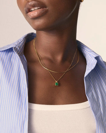 The Malachite Necklace Set | 18ct Gold Vermeil, 18ct Gold Plated Necklace Sets Missoma 