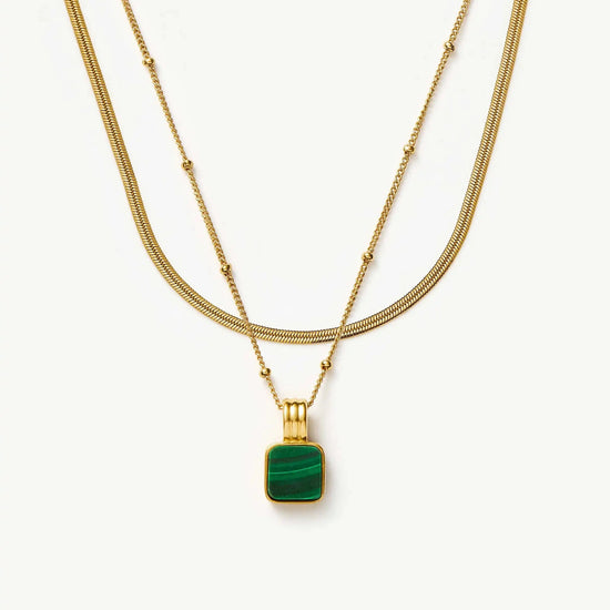 The Malachite Necklace Set | 18ct Gold Vermeil, 18ct Gold Plated Necklace Sets Missoma 