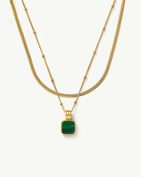 The Malachite Necklace Set | 18ct Gold Vermeil, 18ct Gold Plated Necklace Sets Missoma 