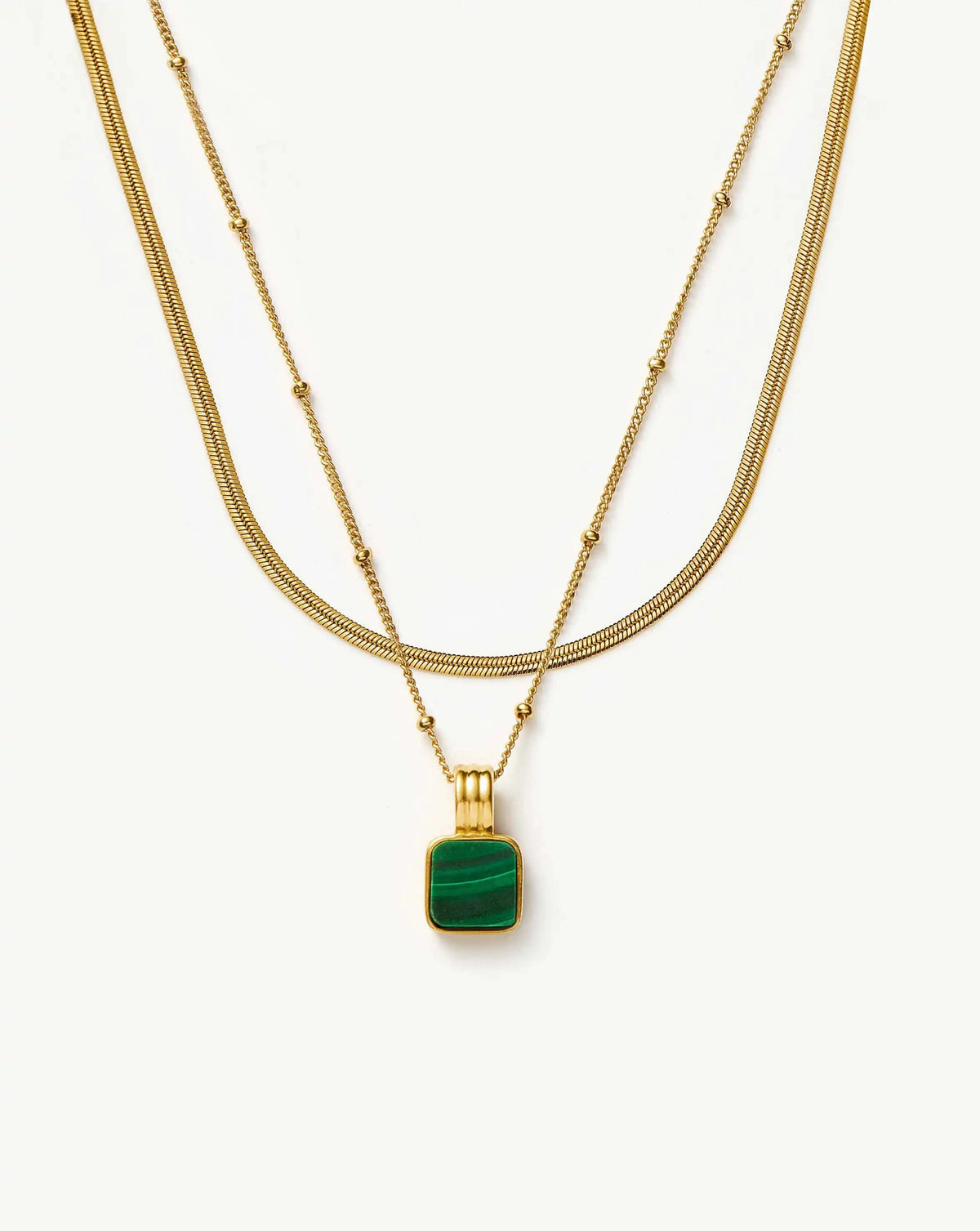 The Malachite Necklace Set | 18ct Gold Vermeil, 18ct Gold Plated Necklace Sets Missoma 