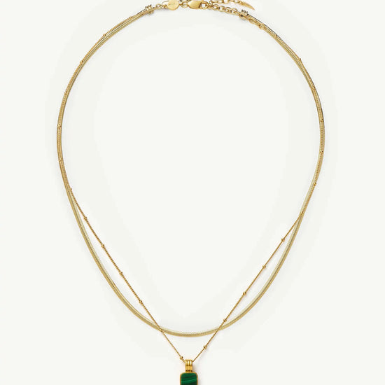 The Malachite Necklace Set | 18ct Gold Vermeil, 18ct Gold Plated Necklace Sets Missoma 