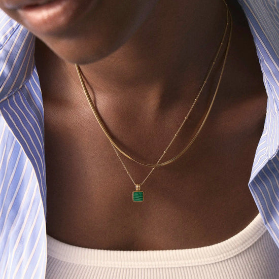 The Malachite Necklace Set | 18ct Gold Vermeil, 18ct Gold Plated Necklace Sets Missoma 