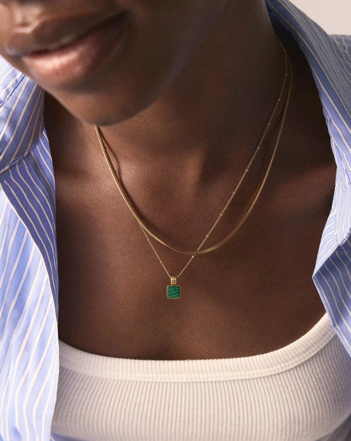 The Malachite Necklace Set | 18ct Gold Vermeil, 18ct Gold Plated Necklace Sets Missoma 