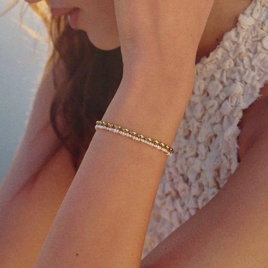The Pearl-fect Bracelet Set | 18ct Gold Plated Bracelets Missoma 